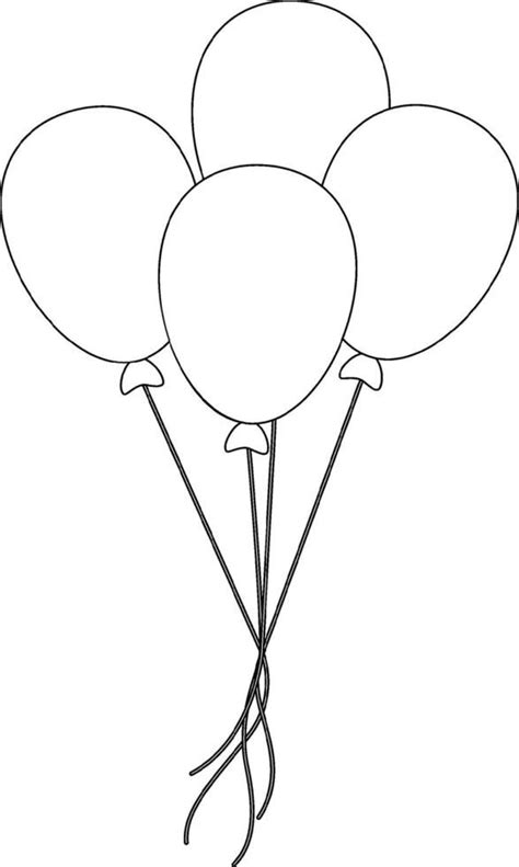 Bunch Of Balloon Outline