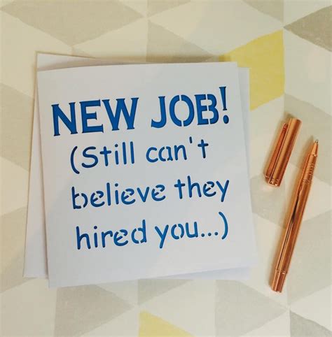 New job card funny card funny new job card card for new