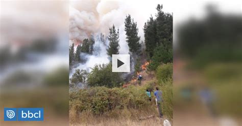 Declaran Alerta Roja Para Santa Juana Por Incendio Forestal Que Consume