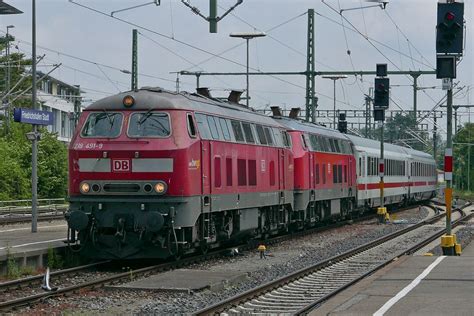 218 498-4 und 218 423-2 mit dem EC 196 (München Hbf-Zürich HB) bei Bad ...