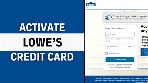 How To Activate Lowes Credit Card Online Youtube