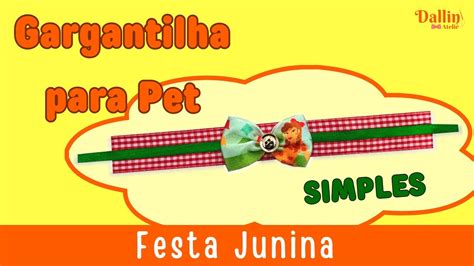 Festa Junina Gargantilha Simples Para Pet F Mea Simples Demais