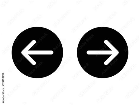 Left And Right Previous And Next Or Back And Forth Round Arrows Flat