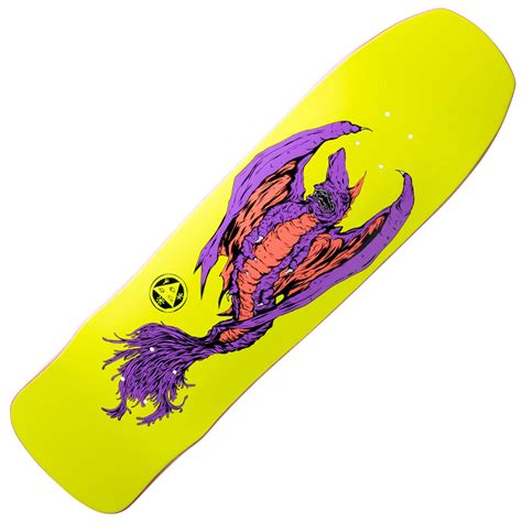 Welcome Skateboards Goblin On Time Traveler Neon Yellow Skateboard