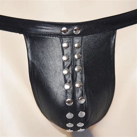 Sexy Heren String Latex Dutsen Erotisch Lakleer Ondergoed Lingerie Mannen Bol