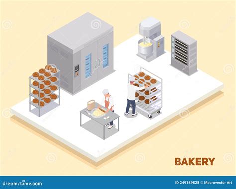 Bakery Isometric Composition Stock Vector Illustration Of Isolated