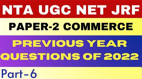 Previous Year Questions Pyqs Paper Commerce Pyqs Of