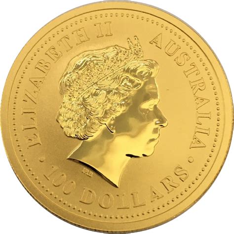 100 Dollars Elizabeth II 4th Portrait Kangaroo Gold Bullion