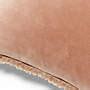 Bettie Light Brown Modern Velvet Throw Pillow With Feather Down Insert