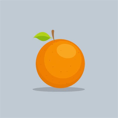 Ilustração de fruta laranja em design vetorial plano Vetor Premium