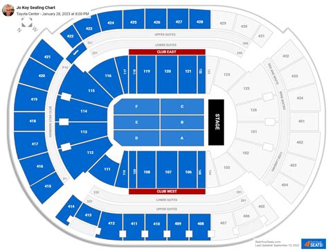 Concert Seating Chart Toyota Center - Center Seating Chart