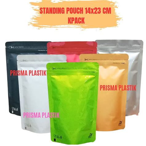 Jual STANDING POUCH ALUMINIUM FOIL WARNA 14X23 CM KPACK SUPER 500Z