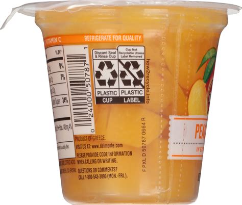 Del Monte Fruit Naturals Peach Chunks Yellow Cling Planogram Left