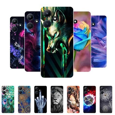 Case For Infinix Hot I NFC Cover Infinix Hot I Case Silicone Wolf Soft Back Cover For