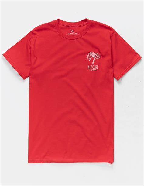 Rip Curl Carve Red Mens T Shirt Red Tillys