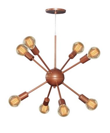 lustre pendente sputnik átomo 8 hastes premium moderno Loja Ajustandoo