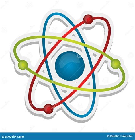 Icono De La Ciencia Abstracta Del átomo Stock de ilustración