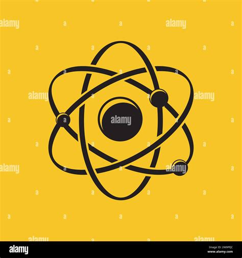 Atom Symbol Sign Black White Icon Design Stock Vector Image & Art - Alamy