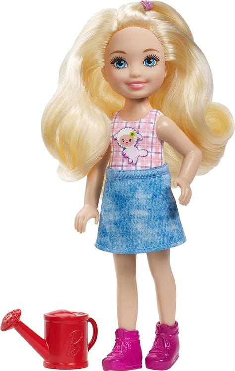 Barbie GCK62 Farm Chelsea Puppe mit Gießkanne und blonden Haaren