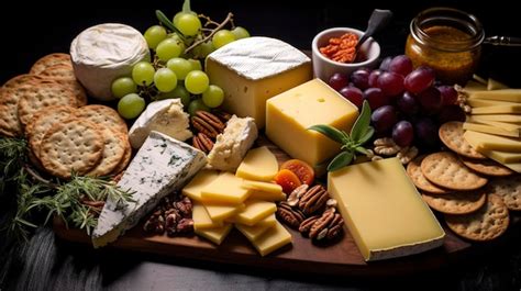 Premium Photo | A Photo of a Catering Cheese Platter with Assorted ...