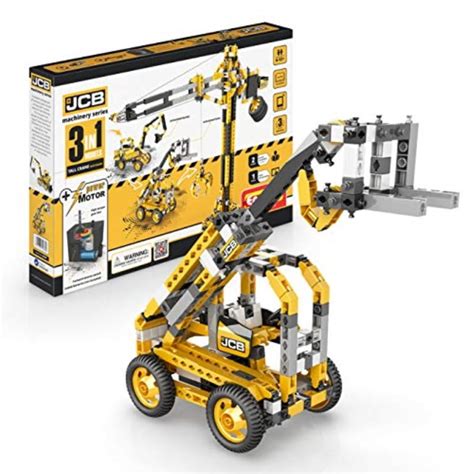 Engino JCB Toys Tall Crane Motorized - 3-in-One |Build 3 Iconic JCB ...