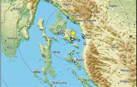 Potres Na Otoku Krku Epicentar Je Kod Drage Ba Anske Bodulija Net
