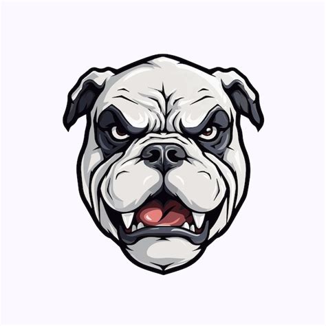 Premium Vector | White Bulldog Mascot Logo Bulldog Logo design for ...