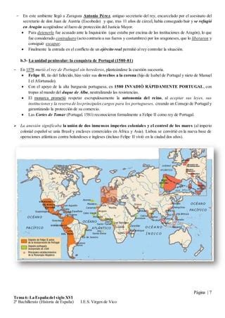 Tema La Espa A Del Siglo Xvi Alumnos Pdf