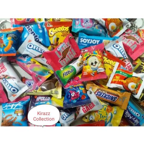 Jual Gantungan Kunci Magnet Tempelan Kulkas Miniatur Snack Sudah