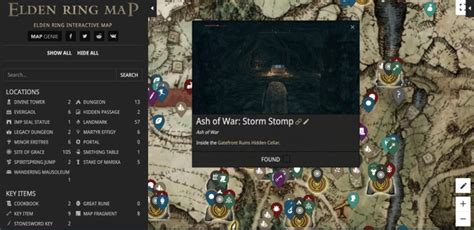Elden Ring Interactive Map Locations for Key Items