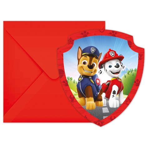 PAW Patrol Einladungskarten 6 Stück Smyths Toys Deutschland