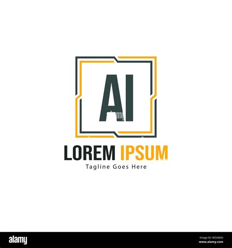 Ai Letter Logo Design Creative Modern Ai Letters Icon Illustration