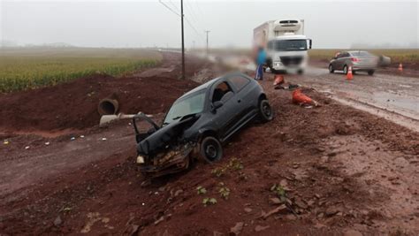 Colisão traseira na Rodovia PR 317 em Toledo deixa mulher ferida CGN