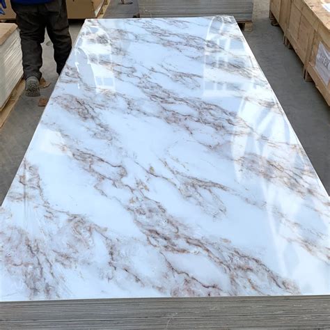 Pvc Pared Panel Mm Pvc Marble Sheet High Glossy Uv Marble Plastic