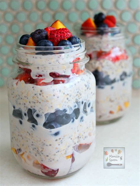 Layered Overnight Oats with Fruits - Manila Spoon