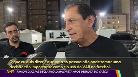 Vídeo Ramón Díaz faz declaração machista após derrota do Vasco