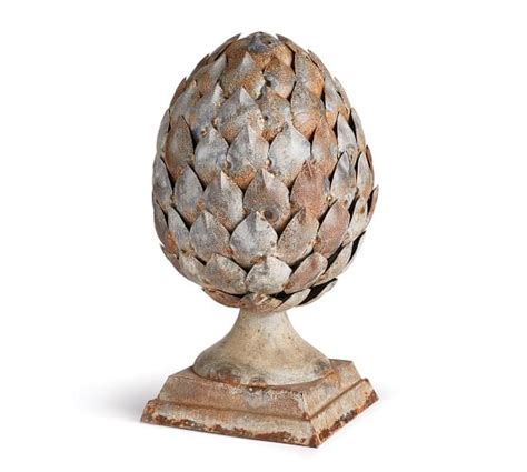 Galvanized Outdoor Artichoke Decorative Object 17h Pottery Barn