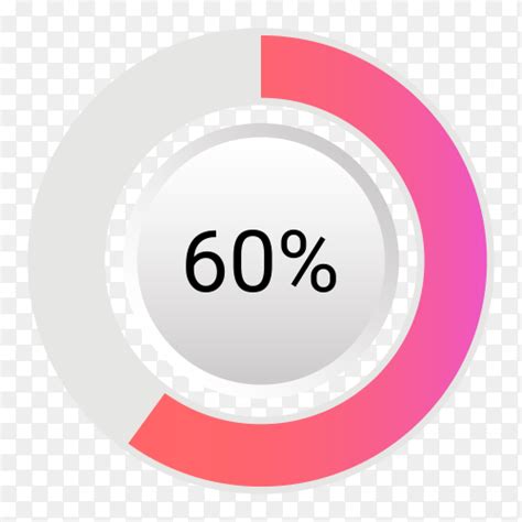 Infographic Circle With Sixty Percentage On Transparent 49 OFF