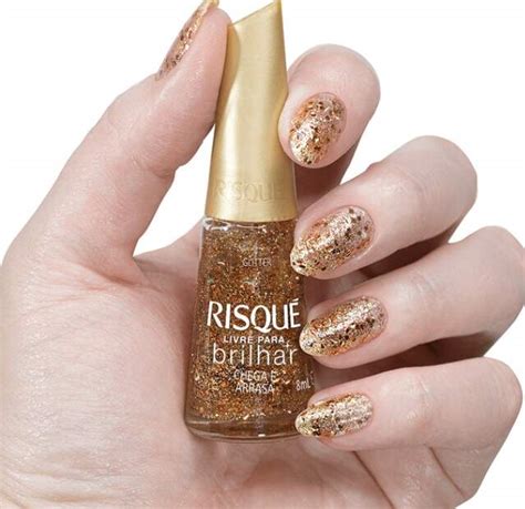 Esmalte Risqué Chega e Arrasa Livre para Brilhar Glitter 8ml DANI