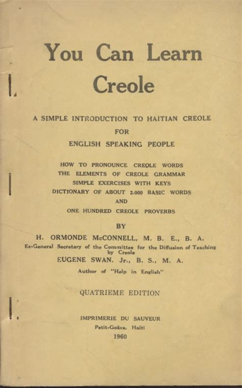 You Can Learn Creole. A Simple Introduction to Haitian Creole for ...