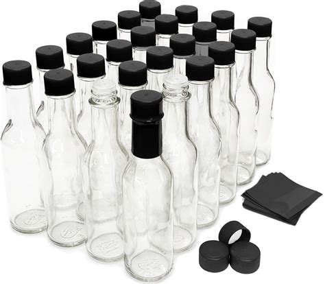 Amazon Nicebottles Hot Sauce Bottles With Black Caps Shrink Bands 5 Oz Case Of 24
