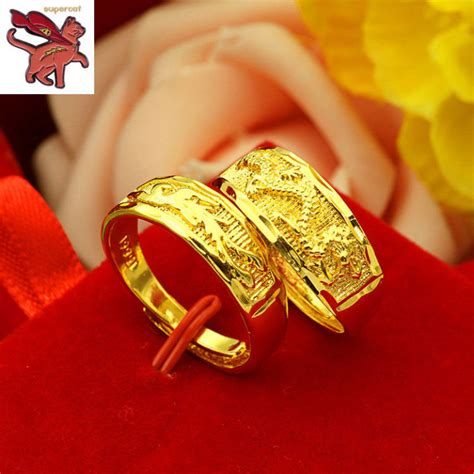 Pure Saudi Gold 24k Nasasangla Dragon And Phoenix Rings For Men And