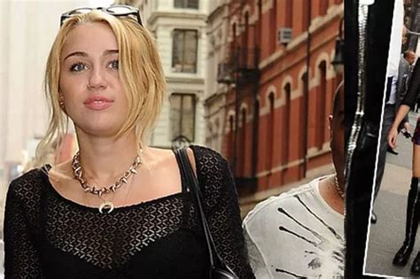 Pretty Woman Miley Cyrus Wears Pvc Thigh Highs And Hotpants In New York Hot Or Not Mirror