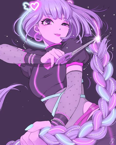 Meninas De Anime Cabelo Roxo 100 Imagens E Fotos