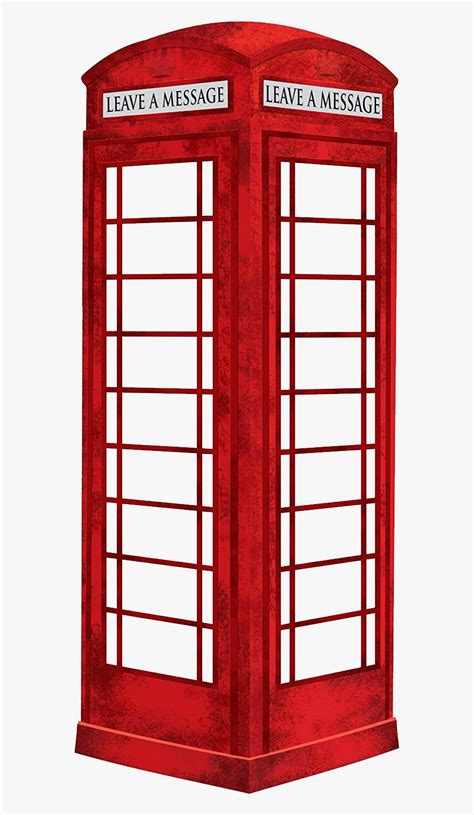 Red Phone Box Drawing , Free Transparent Clipart - ClipartKey