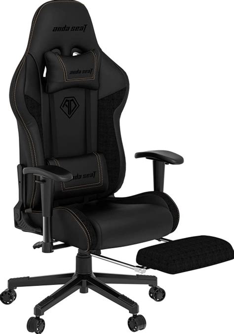 Anda Seat Jungle Pro Gaming Chair With Footrest Black Ad T B Pvf