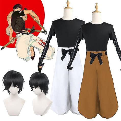 Fushiguro Toji Cosplay Jujutsu Kaisen Cosplay Costume Toji Fushiguro Uniform Black Top Pants ...