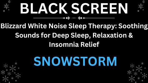 Blizzard White Noise Sleep Therapy Soothing Sounds For Deep Sleep