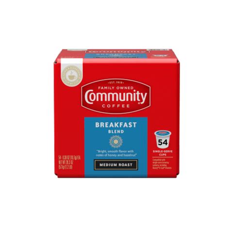 Community Coffee® Breakfast Blend Medium Roast K Cup Coffee Pods 54 Ct