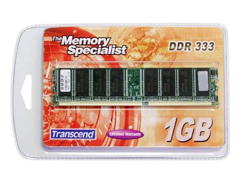 Transcend 1GB DDR 333 PC 2700 System Memory Model TS128MLD64V3E